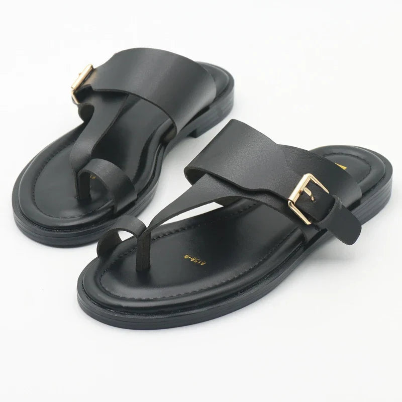 Valencia Leather Buckle Sandal