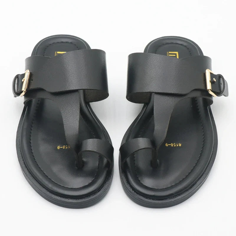Valencia Leather Buckle Sandal