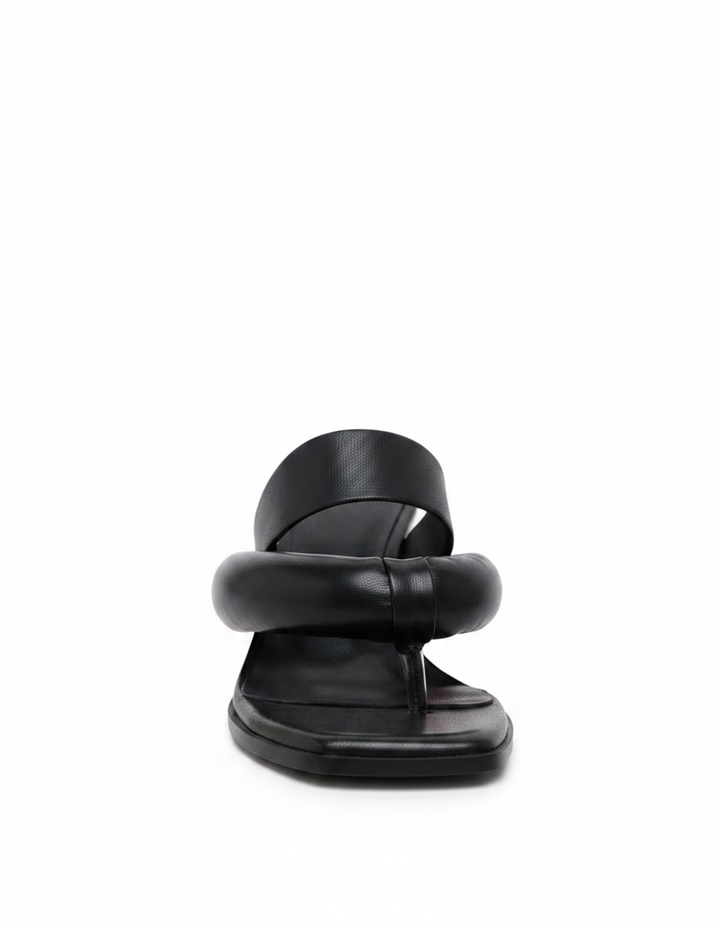 Alessia | Women's Heart Heel Thong Sandals in Black