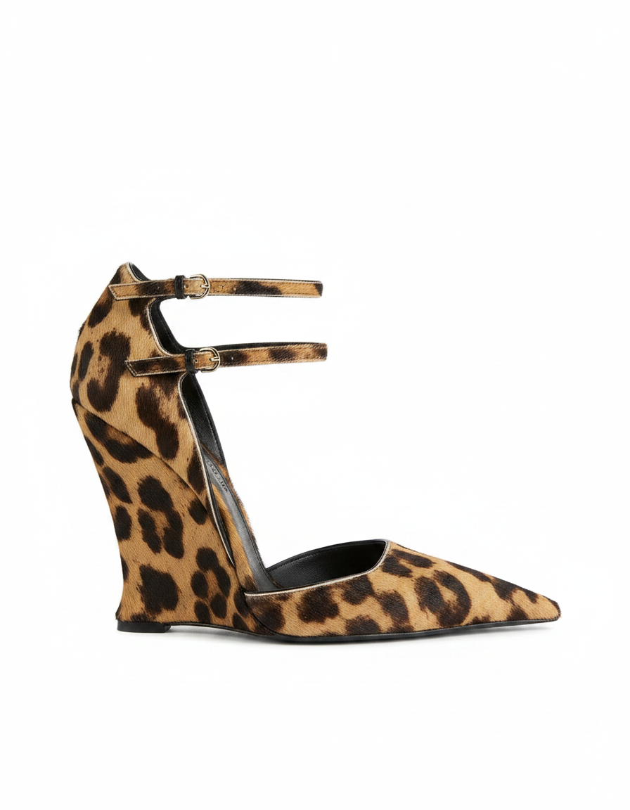 Amalia | Women's Leopard Print Wedge Pumps