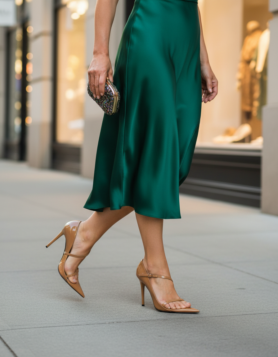 Amy | Women's Deconstructed Strap Heeled Sandals in Brown