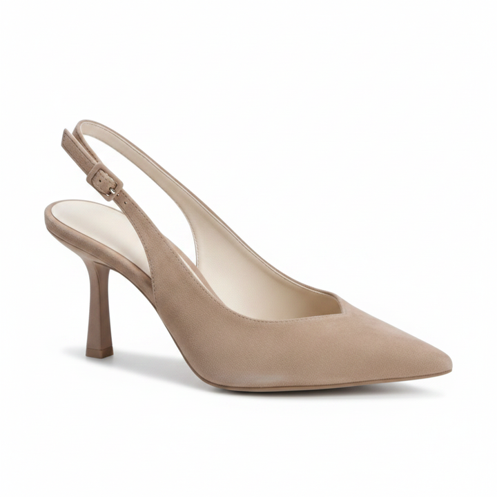 Bella | Women's Leopard Print Pointed Toe Slingback Heels