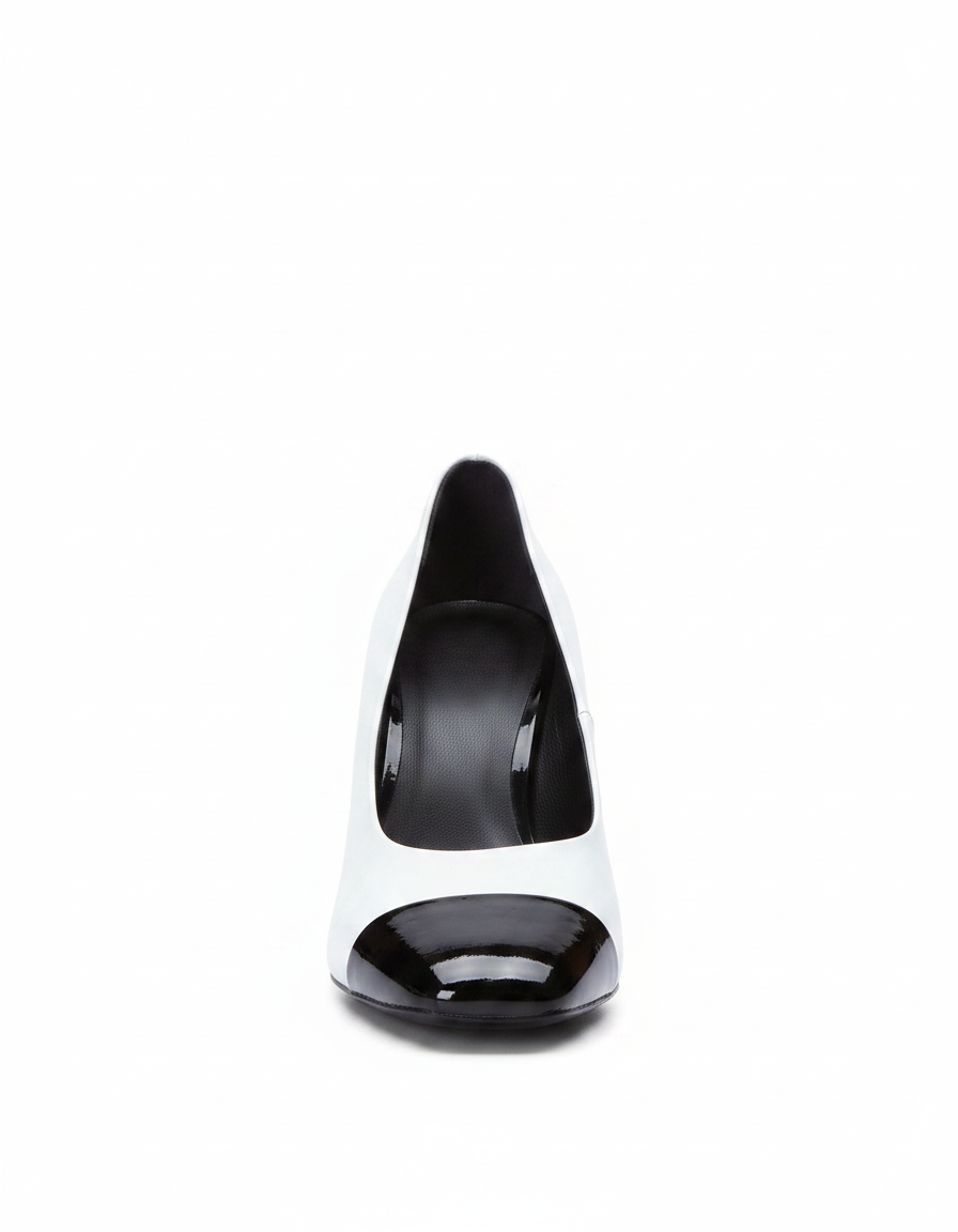 Berenice | Women's Flared Heel Leather Pumps
