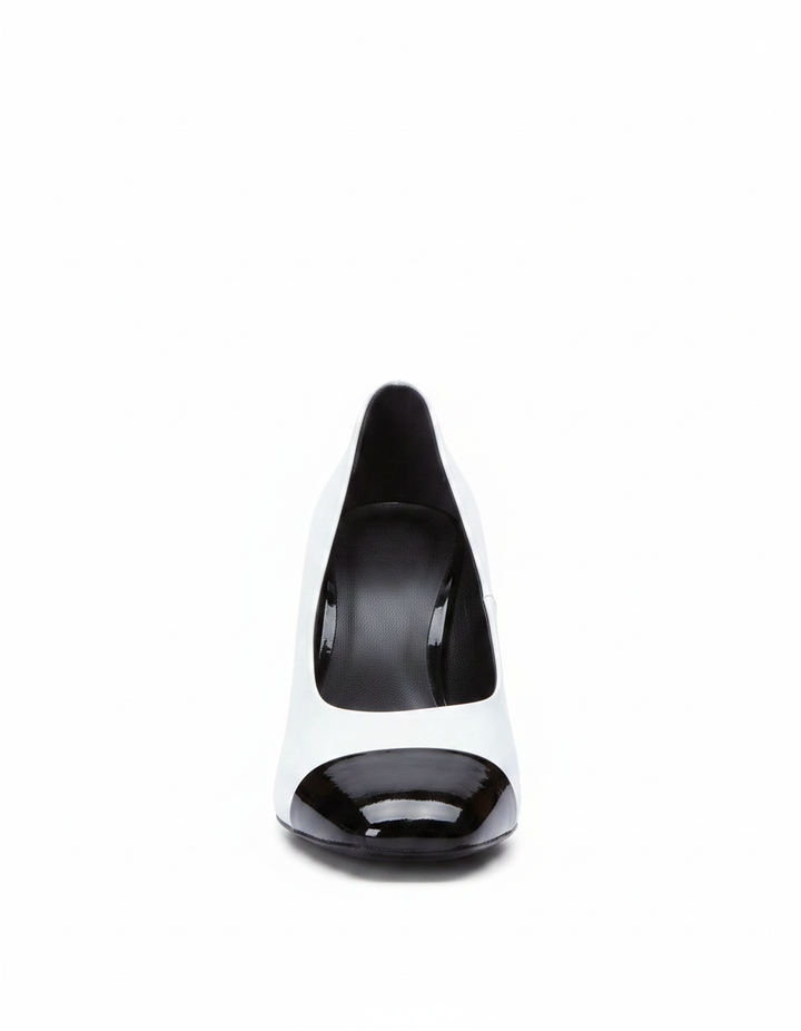 Berenice | Women's Flared Heel Leather Pumps