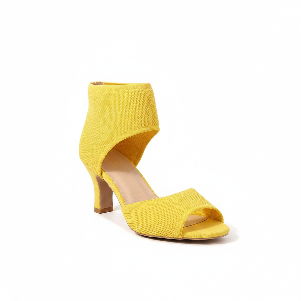 Camille | Women's Stretch Open Toe Heeled Pumps