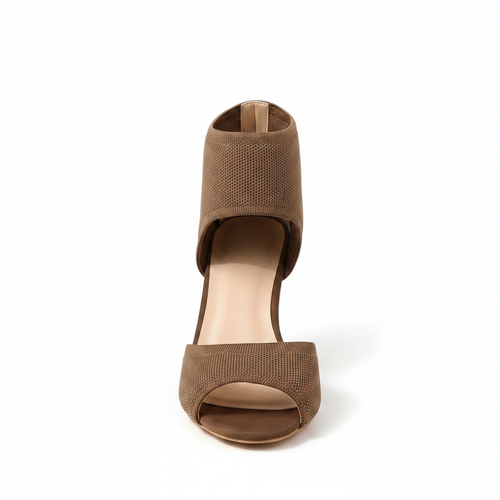 Camille | Women's Stretch Open Toe Heeled Pumps