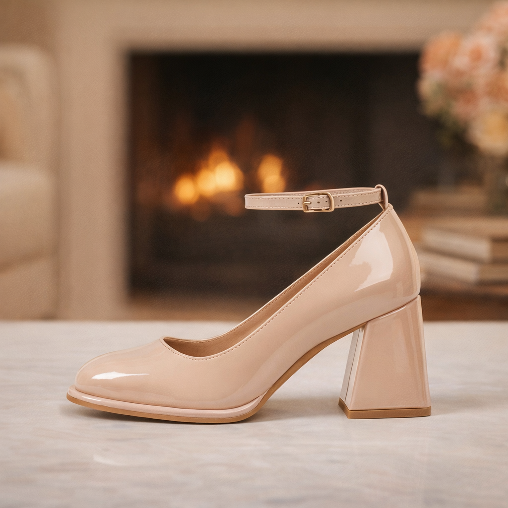 Celeste | Women's Patent Block Heel Sandals