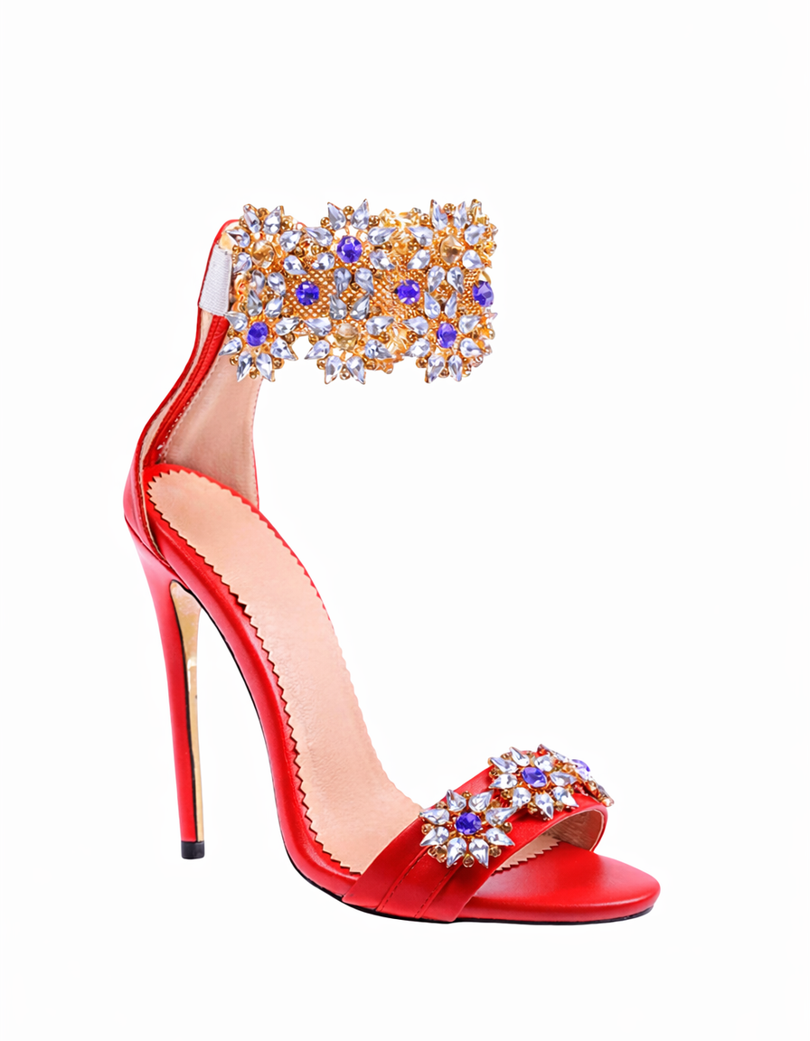 Concettina | Women's Lace Strap Heeled Sandals