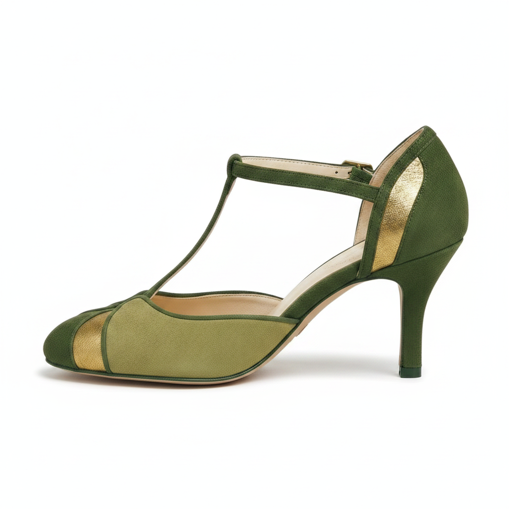 Coralise | Women's Two-Tone Kitten Heel Slingback Pumps