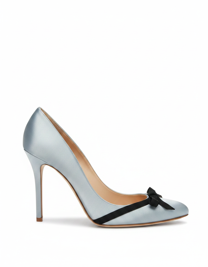Dabid | Women's Bow Satin Stiletto Pumps