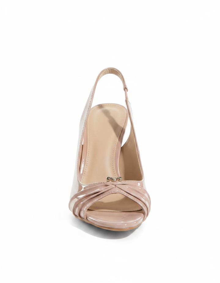 Eadred | Women's Ruched Leather Slingback Sandals