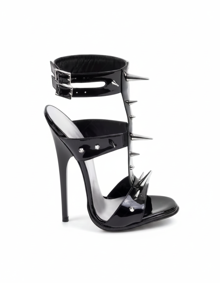 Earleen | Women's Studded Gladiator Heeled Sandals in Caramel