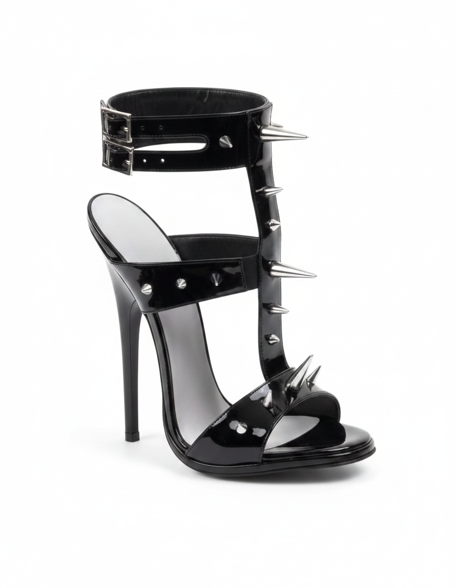 Earleen | Women's Studded Gladiator Heeled Sandals in Caramel