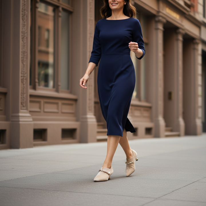 Ellen | Women's Pointed Toe Mid-Heel Slingback Pumps