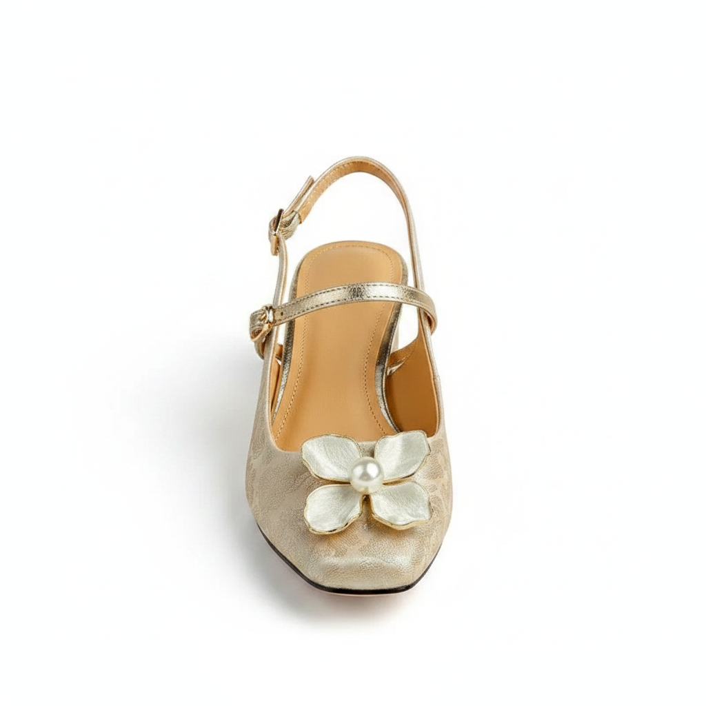 Eloise | Women's Floral Embellished Block Heel Pumps
