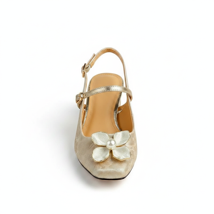Eloise | Women's Floral Embellished Block Heel Pumps