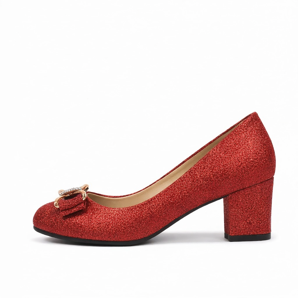 Evelyn | Women's Bow Detail Block Heel Pumps