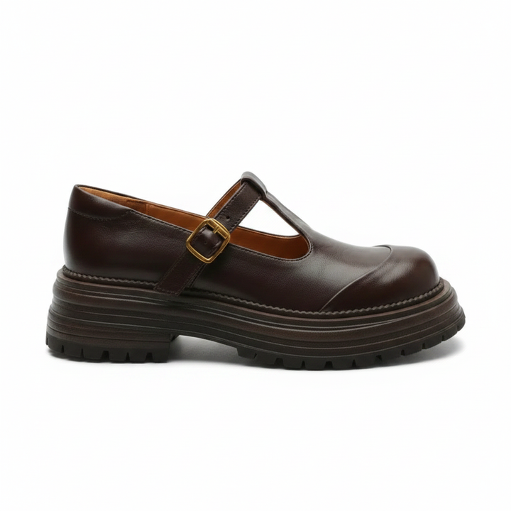 Farisse | Women's T-Bar Mary Jane Block Heels