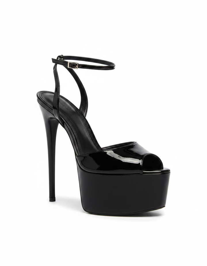 Freya | Women's Rhinestone Peep Toe Platform Sandals