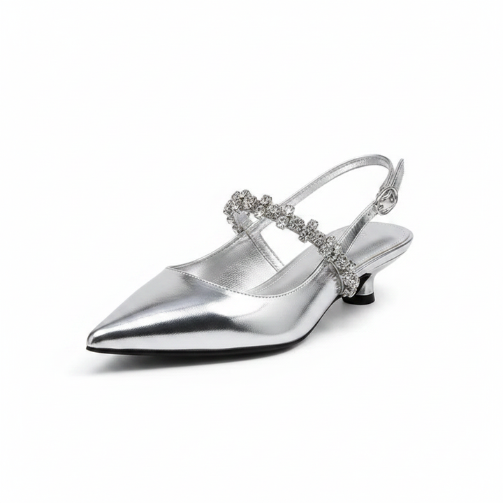 Isabelle | Women's Crystal Strap Slingback Pumps