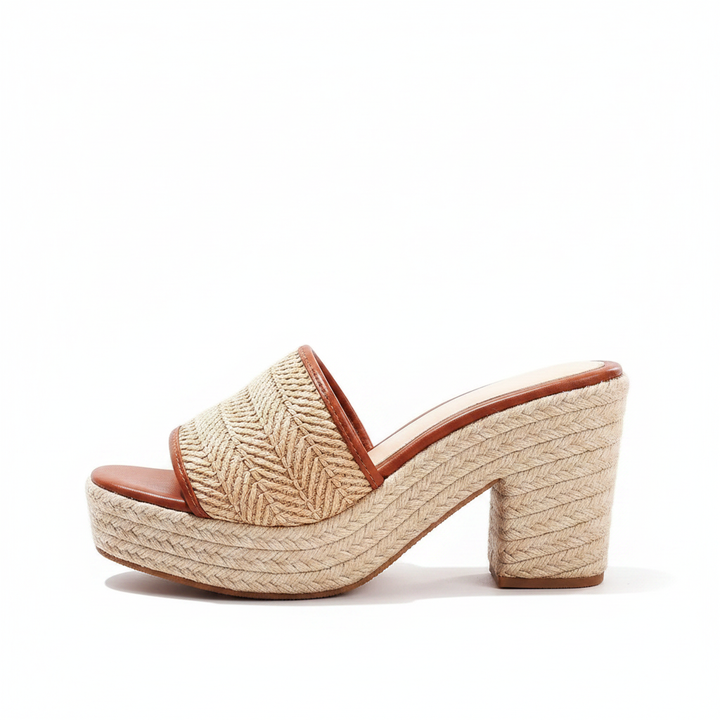 Isla | Women's Woven Strap Block Heel Sandals