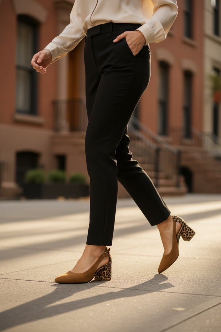Joelle | Women's Leopard Print Slingback Block Heels