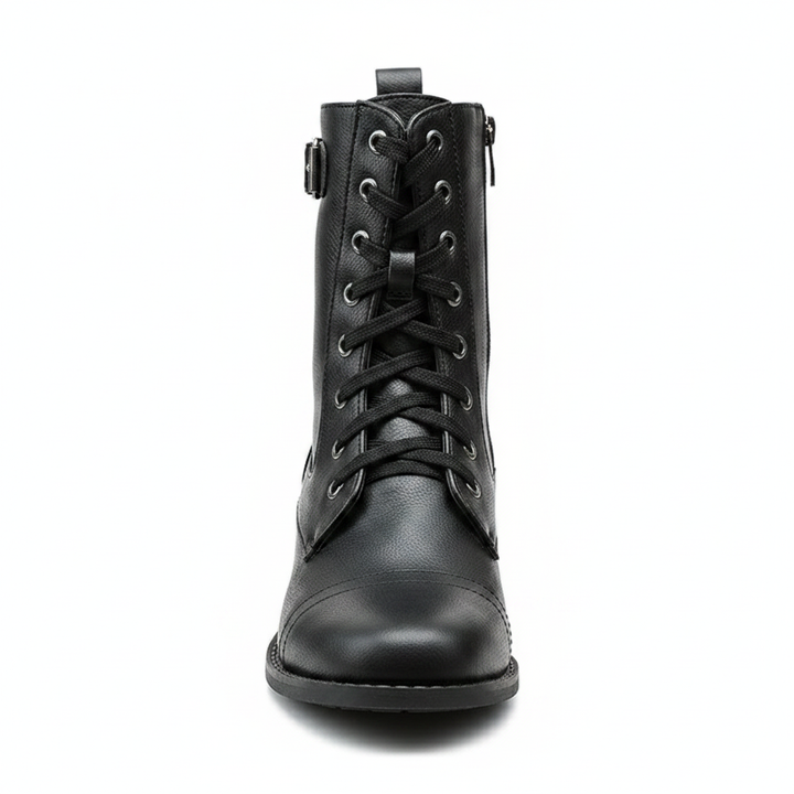 Karyssah | Women's Cushioned Lace-Up Leather Ankle Boots