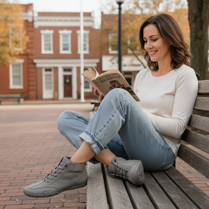Kryah | Women's Side Zip Leather Ankle Boots