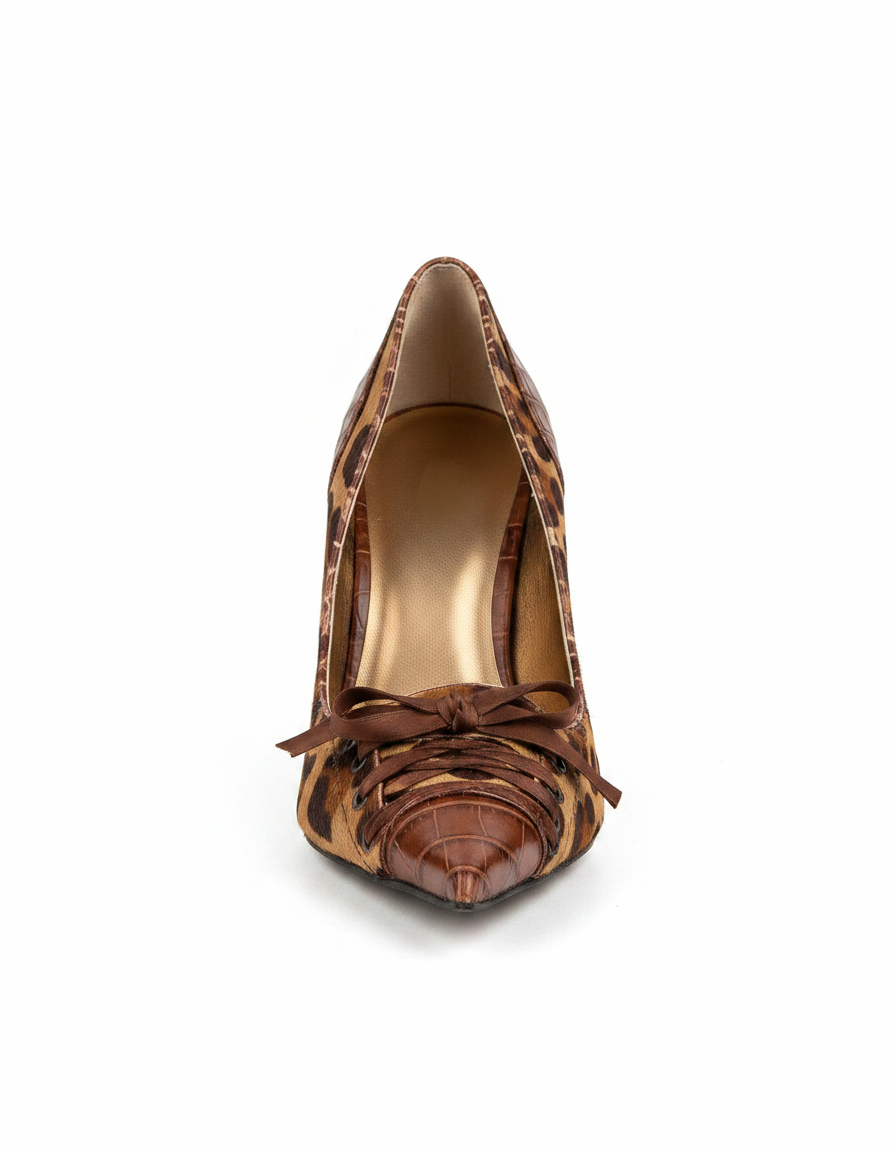 Lavinia | Women's Leopard Print Bow Pumps
