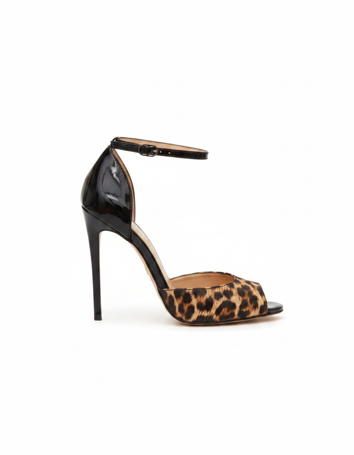 Lucy | Women's Leopard Print Splicing Pumps