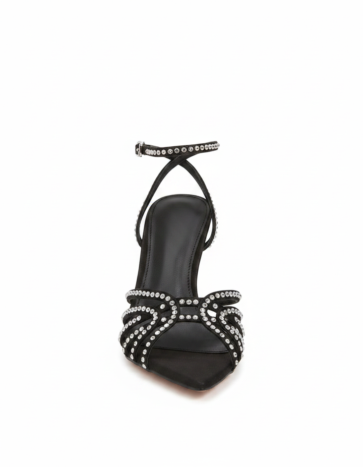 Marzia | Women's Rhinestone Ankle Strap Heeled Sandals