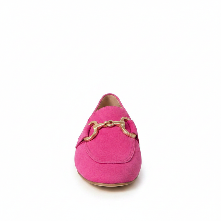 Nadine | Women's Square Toe Loafers with Gold Hardware