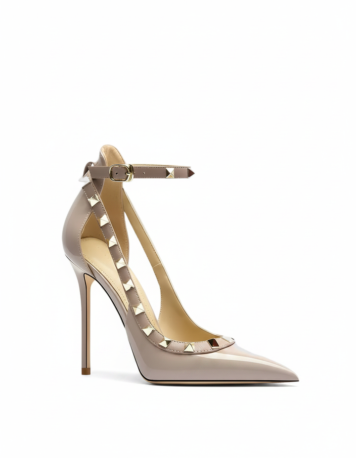 Nella | Women's Side Cut Strap Pumps in Black
