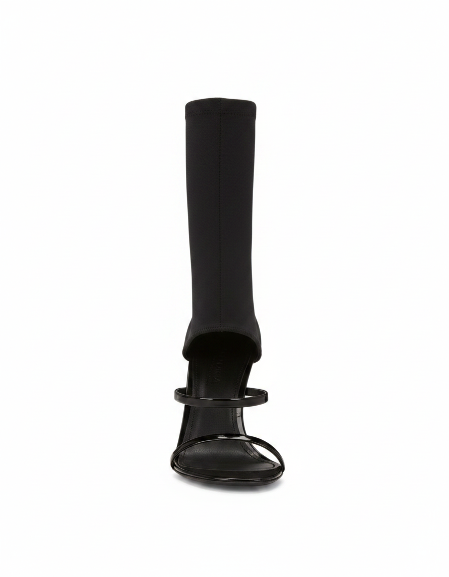 Norma | Women's Wrap Ankle Strap Sandals in Black