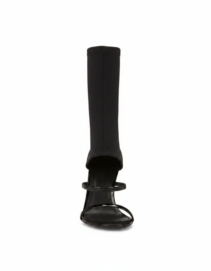 Norma | Women's Wrap Ankle Strap Sandals in Black