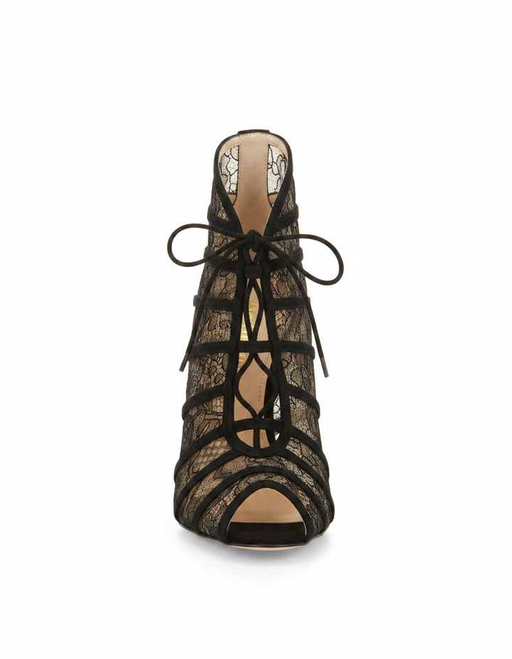 Raina | Women's Cage Lace Heeled Sandals