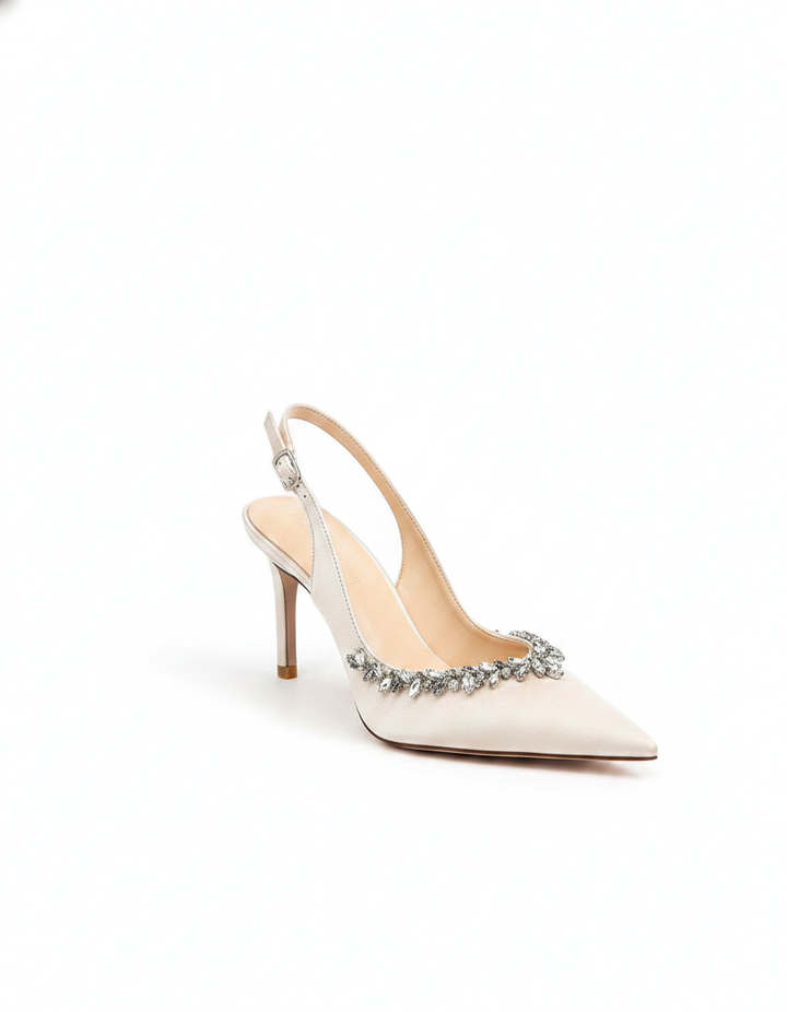 Sai | Women's Diamond Vine Slingback Pumps in Champagne