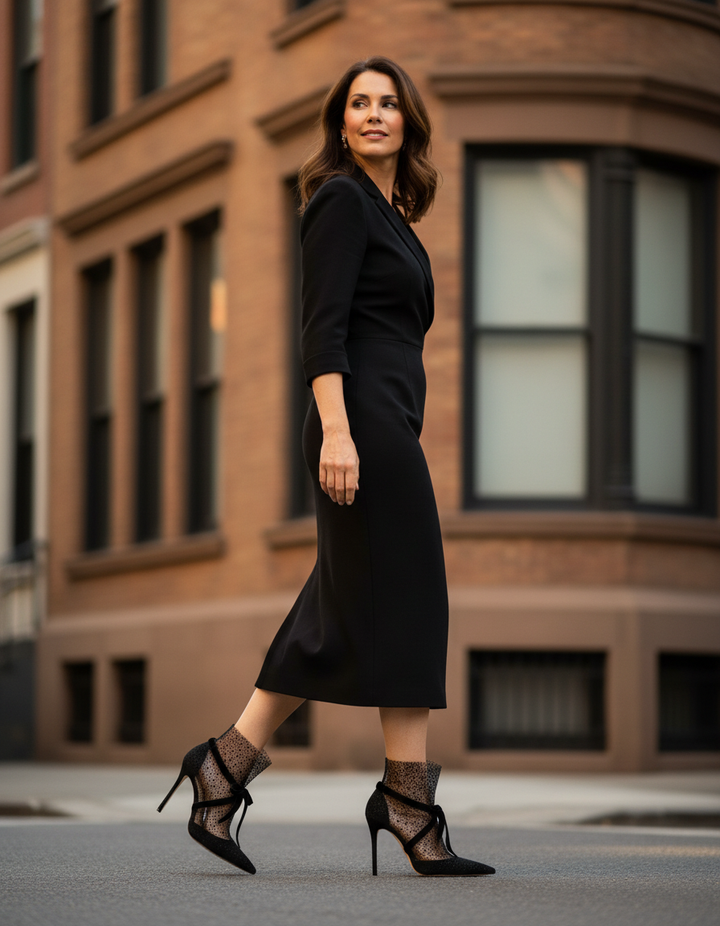 Seraphine | Women's Pearl Mesh Bow Strap Pumps