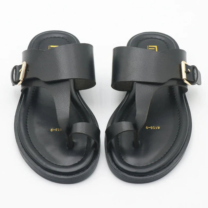 Valencia Leather Buckle Sandal