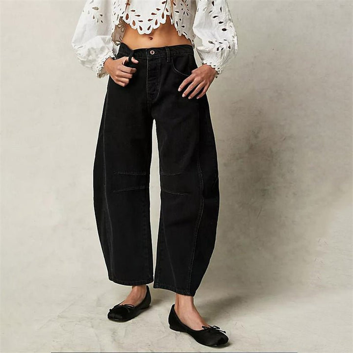 Olivia | Women's High-Waist Barrel-Leg Relaxed-Fit Denim Jeans