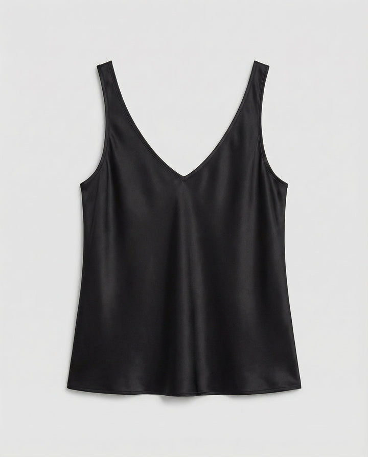Freya | Women's Satin V-Neck Wide-Strap Camisole Top