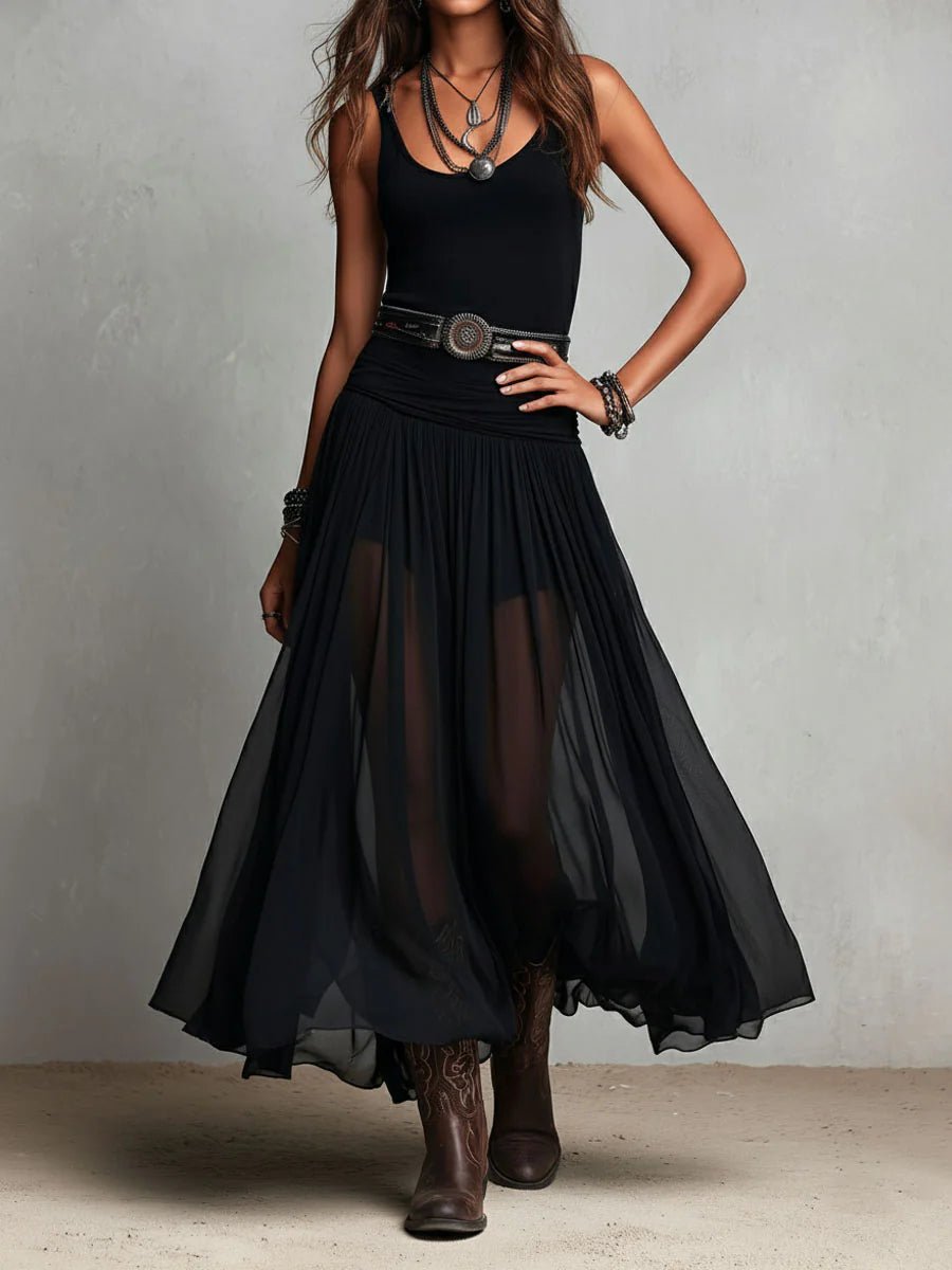 Grace | Women's Sleeveless Boho V-Neck Maxi Dress