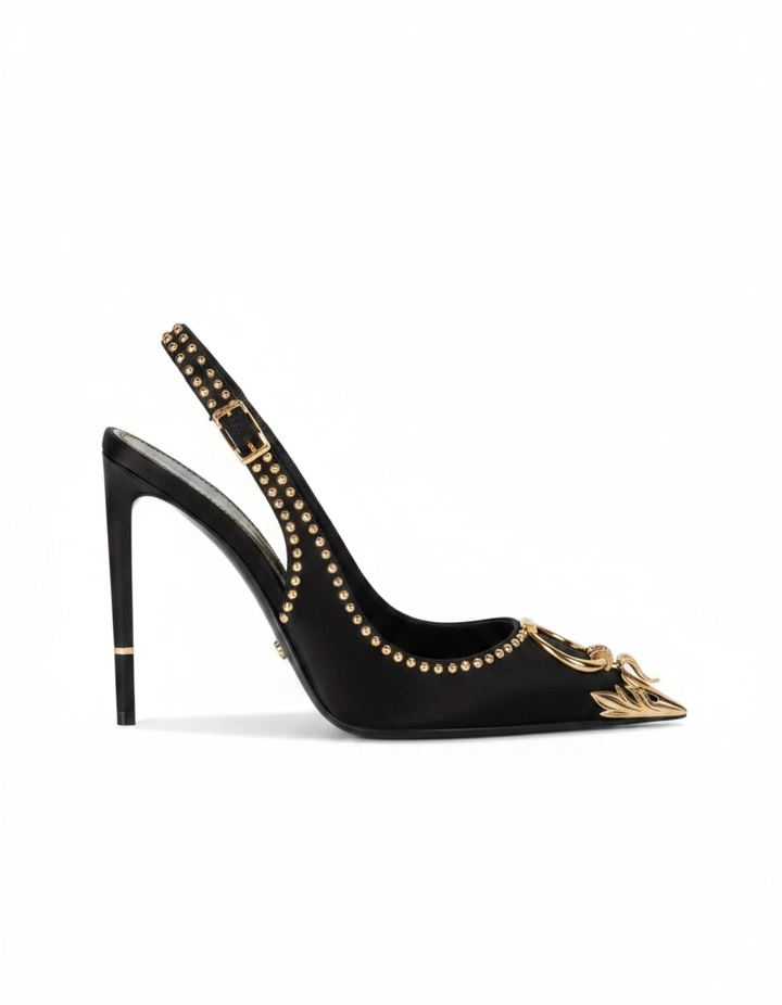 Yaiza | Women's Metal Studs Slingback Pumps