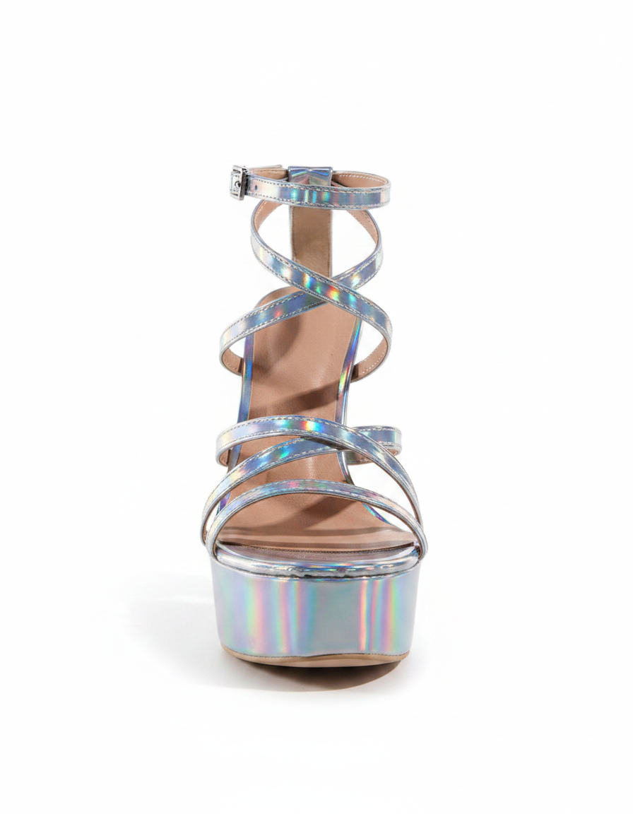 Yara | Women's Laser Cut Strap Platform Sandals