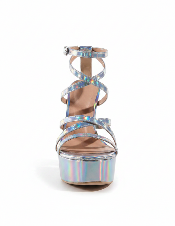 Yara | Women's Laser Cut Strap Platform Sandals