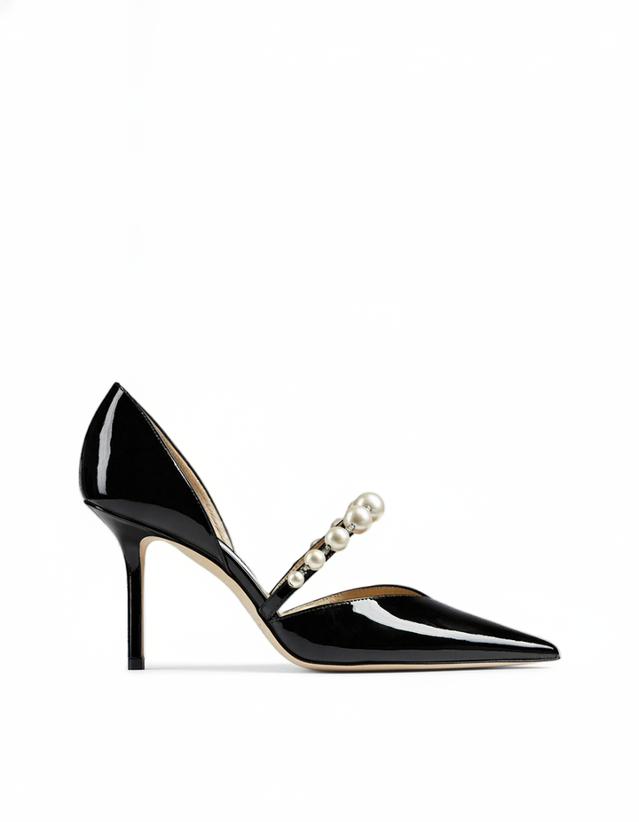 Yelena | Women's Pearl Strap Pumps in White