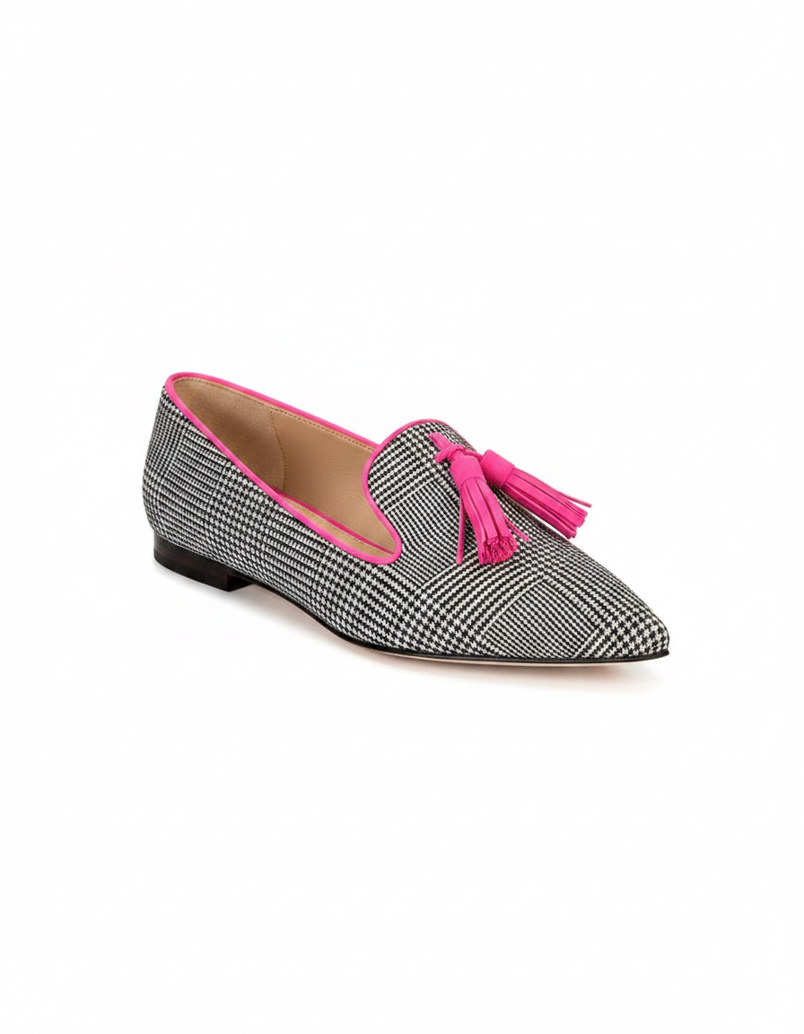 Zola | Women's Pointed Toe Neon Fringe Loafers